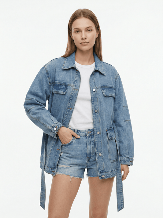 Oversized Boyfriend Denim Jacket - VG VITAGRAZIA