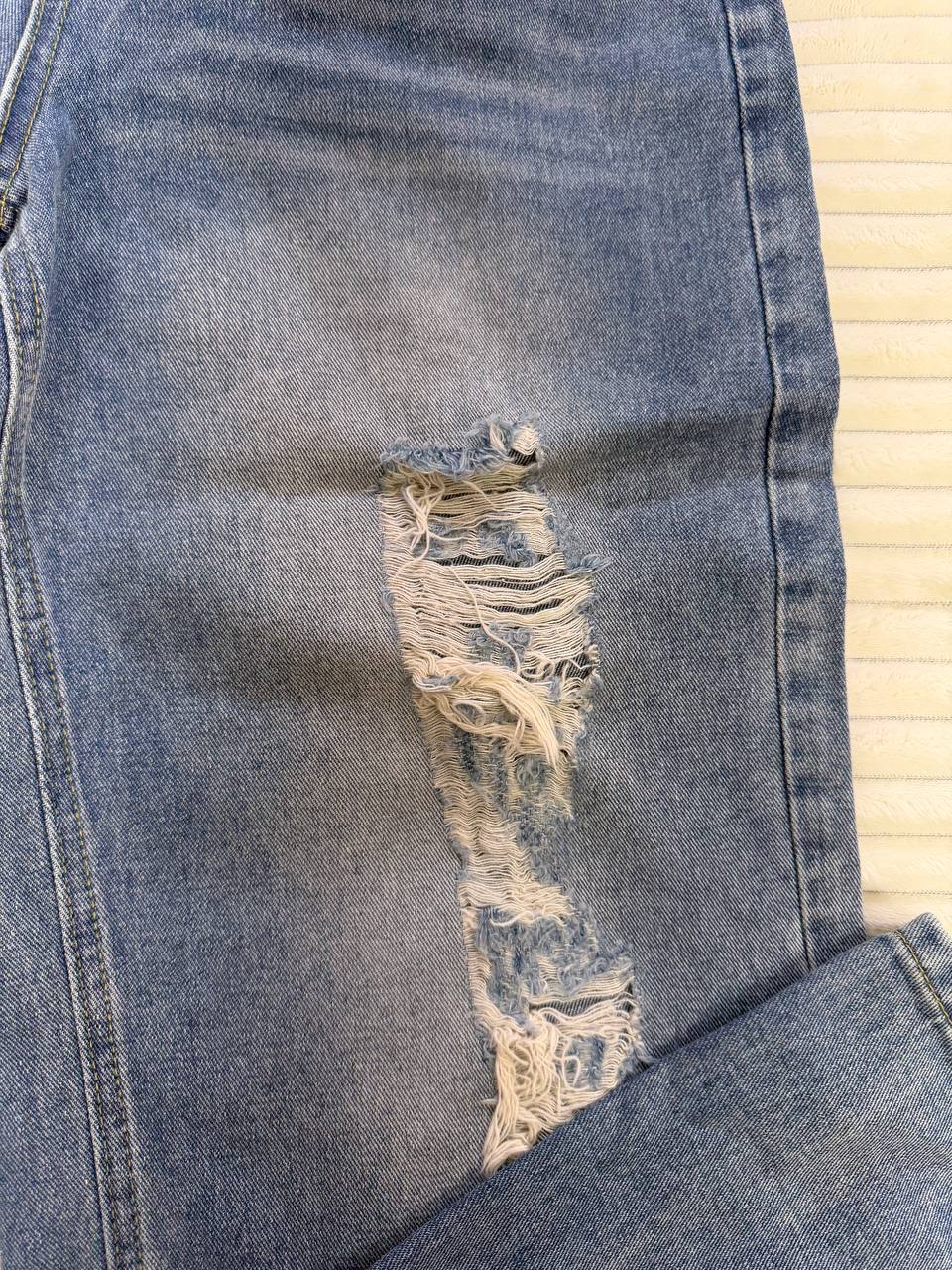 VG Vitagrazia Asymmetric Crossover Waist Relaxed Jeans – 90s Aesthetic Baggy Denim with Fold - Over Detail - VG VITAGRAZIA